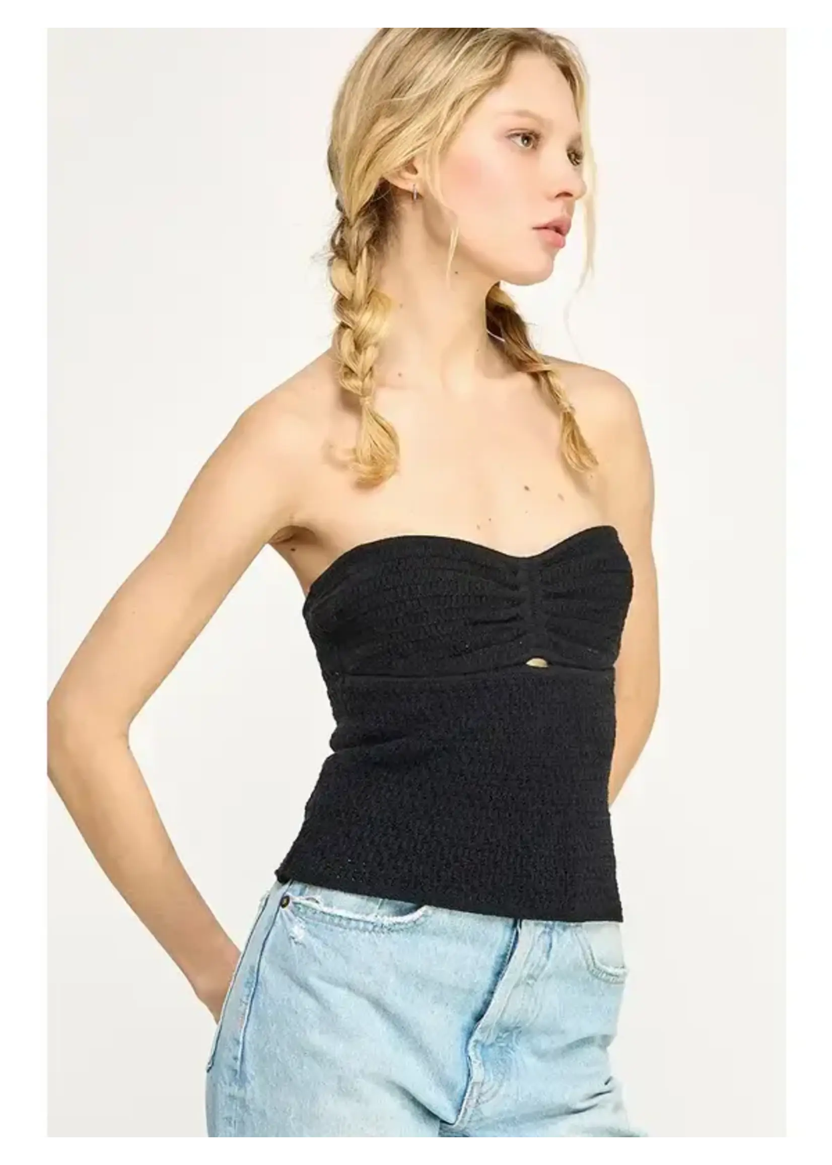 Miss Love ML Knit Strip Tube Top