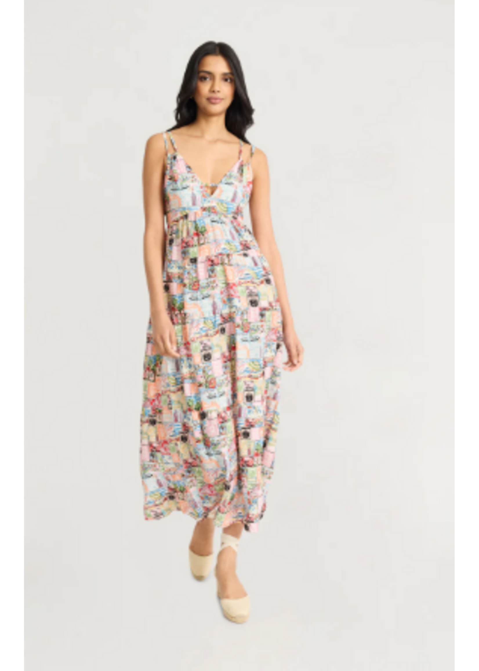 Maggy London ML Double Strap Maxi Dress