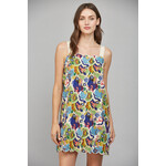 Fate Linen Blend Square Neck Dress