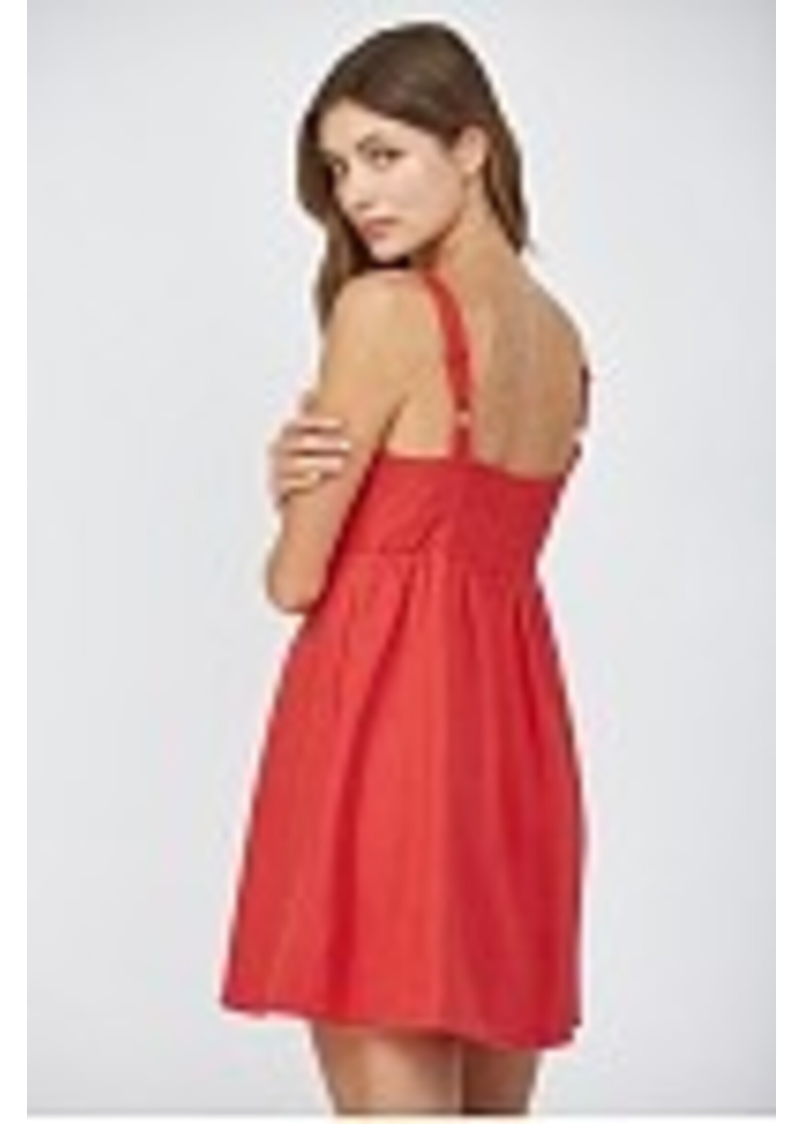 Fate F Linen Blend Front Bow Dress