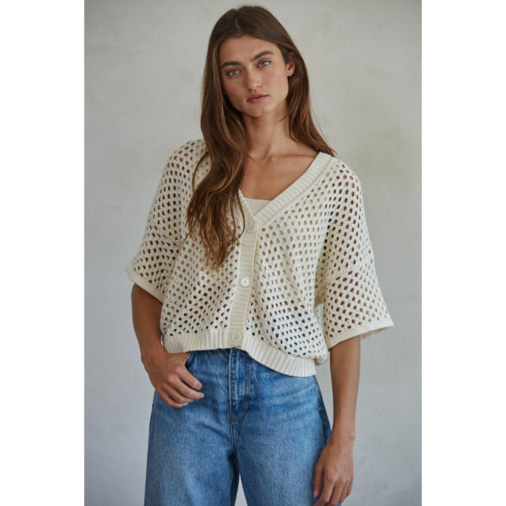 By together BT Cream Crochet Cardi