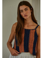 By together BT Navy & Camel Striped Tank