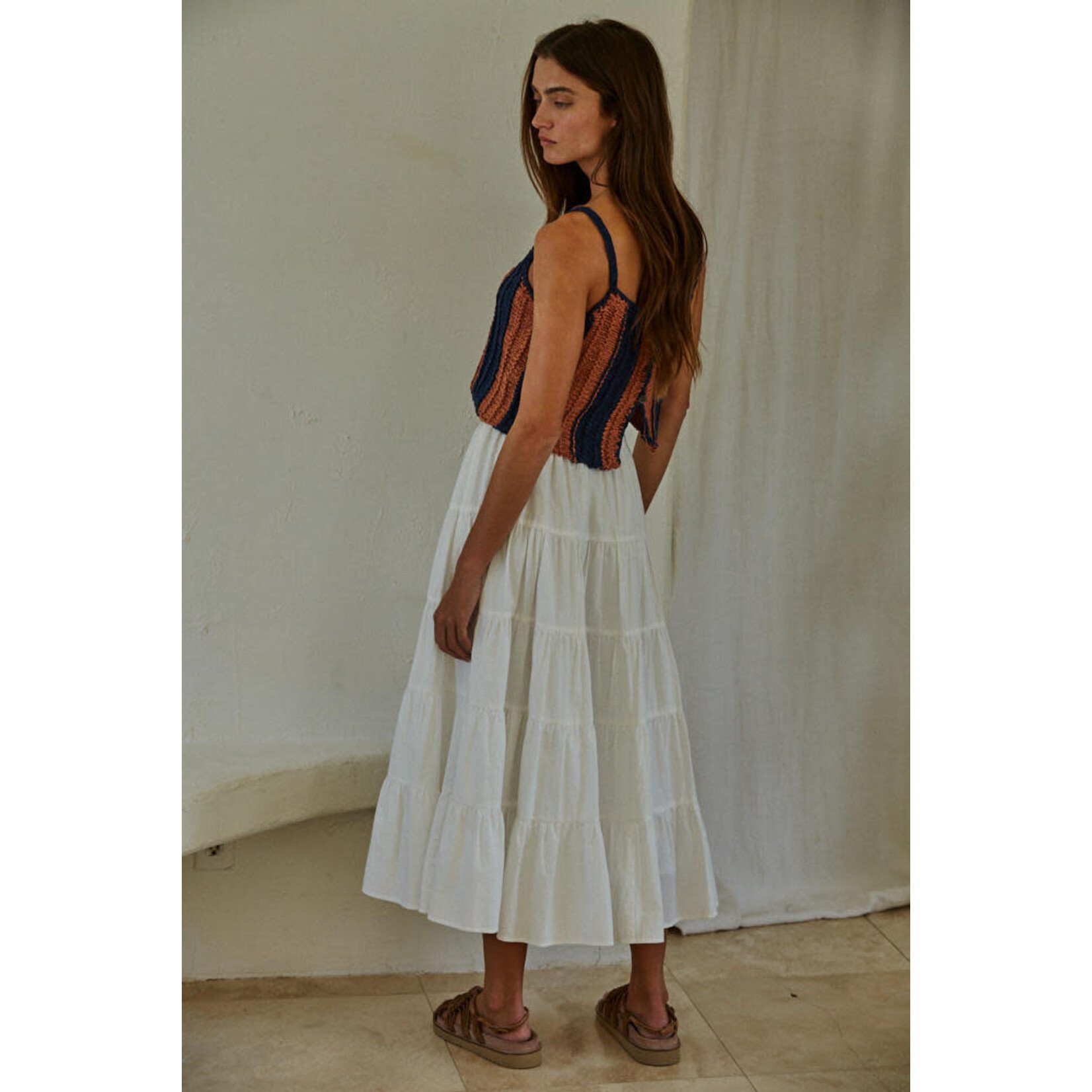 By together BT Navy & Camel Striped Tank