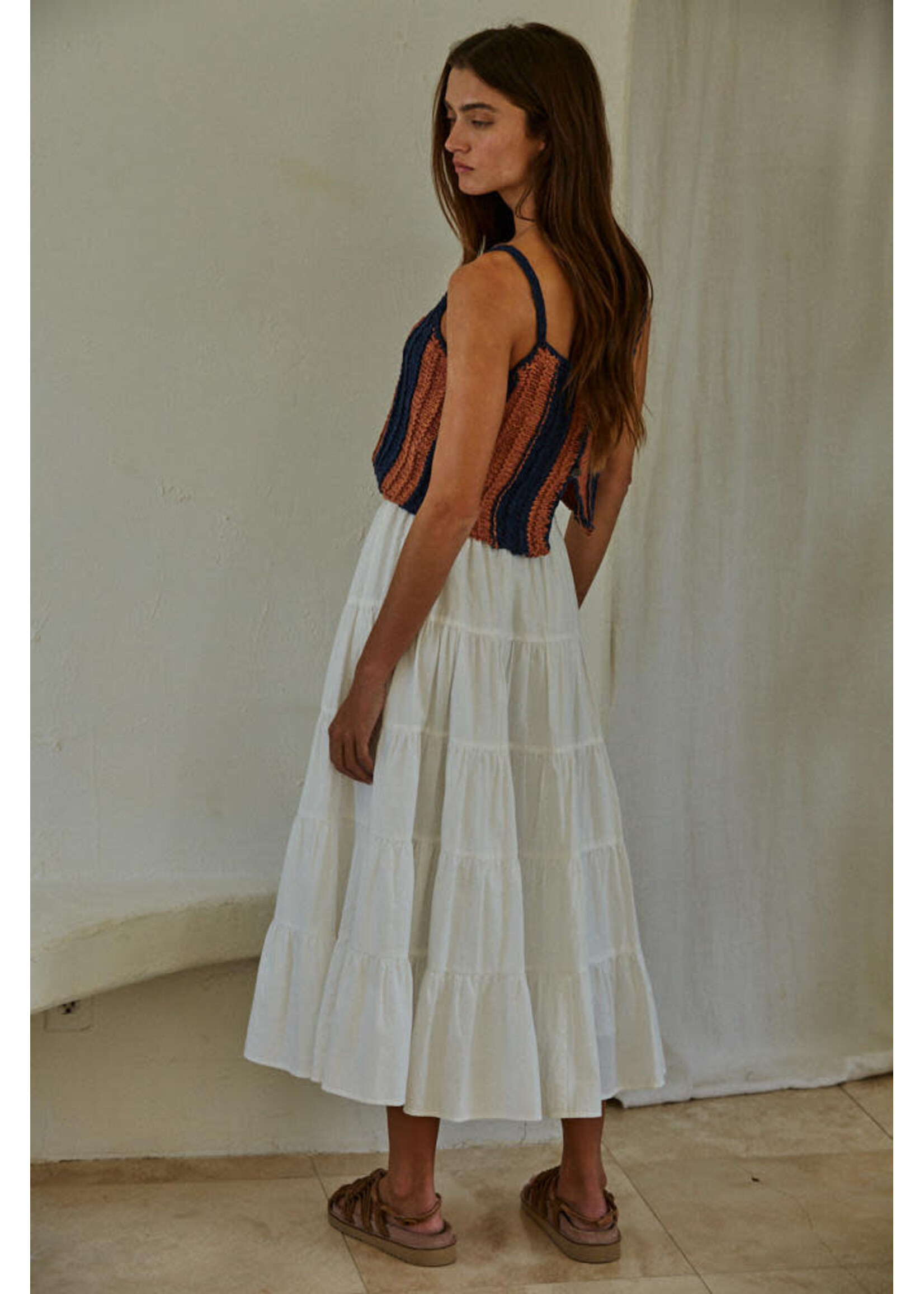 By together BT Navy & Camel Striped Tank