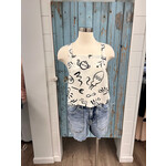Blu Pepper Back Tie Woven Top