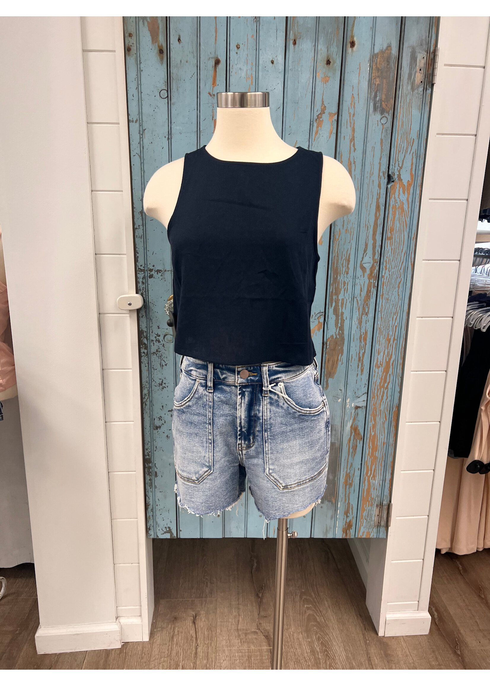 Blu Pepper BP Sleeveless Linen Blouse