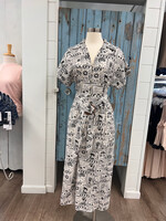 Fate F Button Front Midi Dress