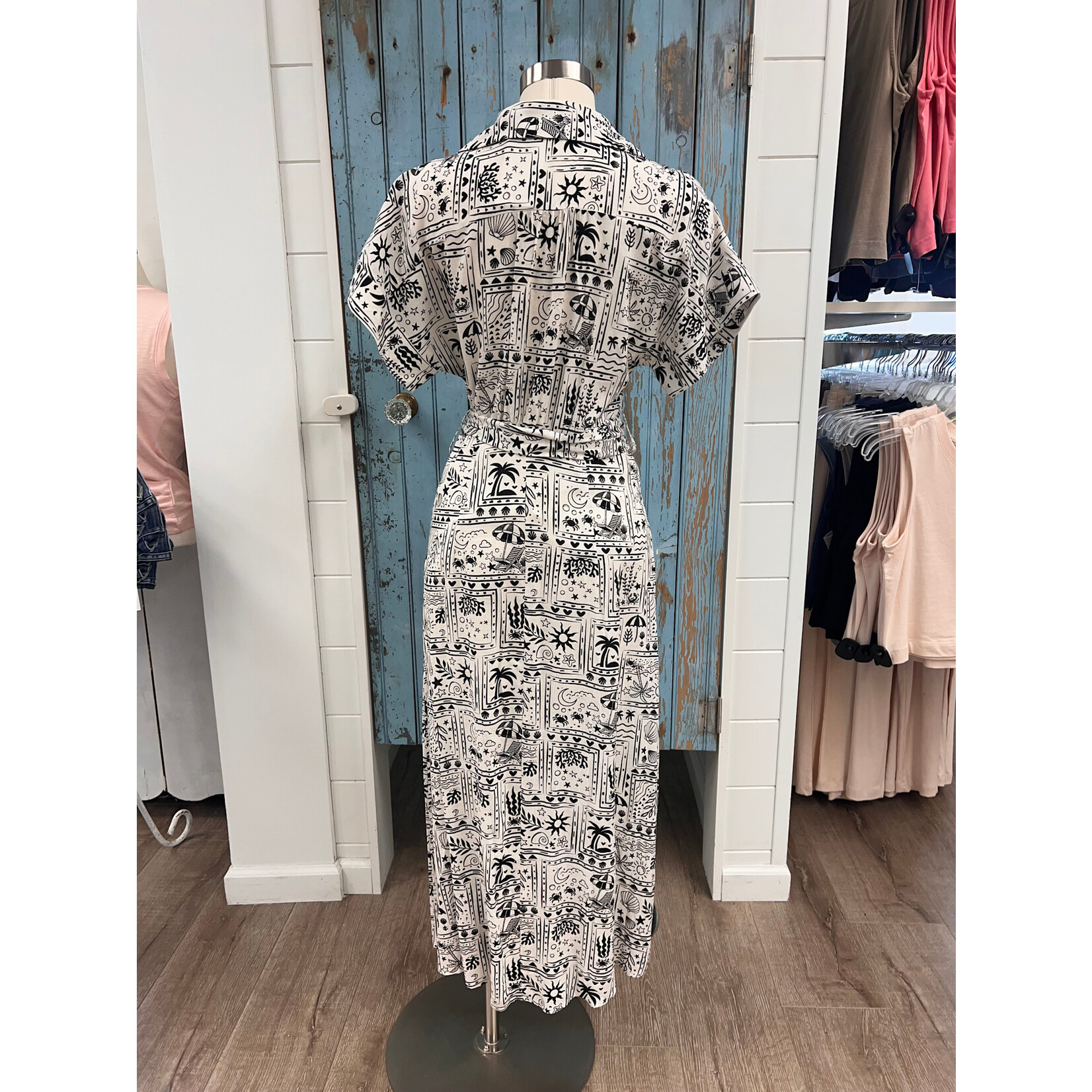 Fate F Button Front Midi Dress