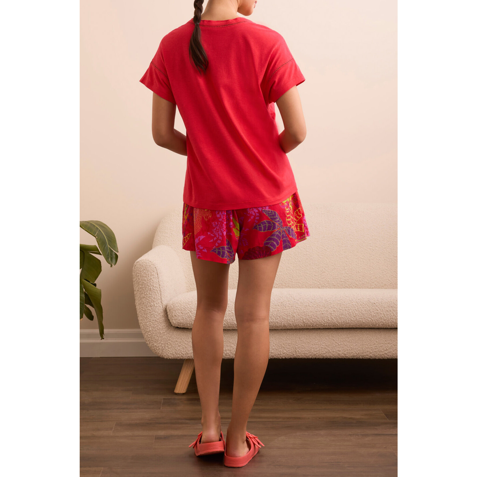 Tribal T Frill V-Neck Top