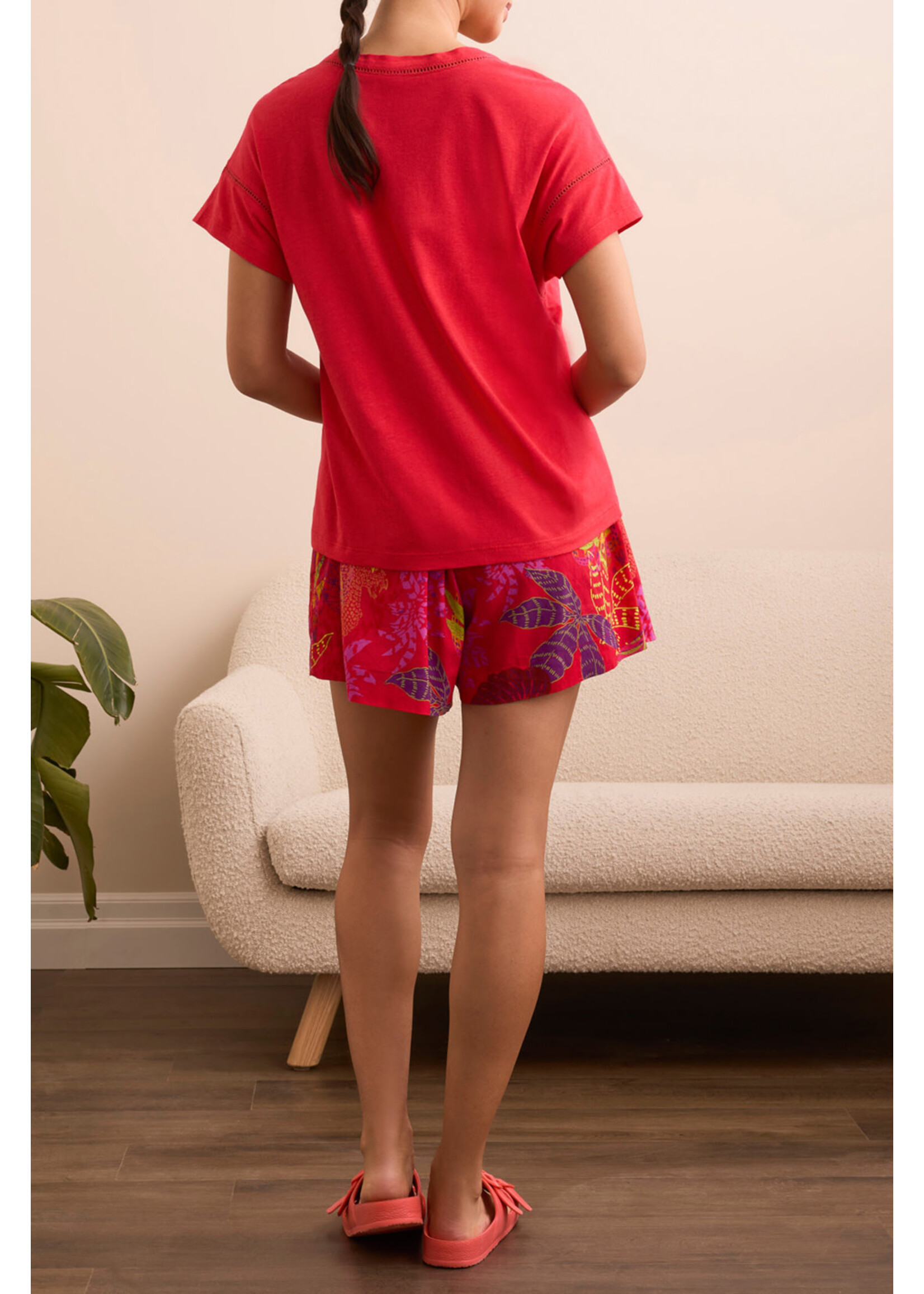 Tribal T Frill V-Neck Top