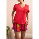 Tribal Frill V-Neck Top
