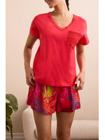 Tribal Frill V-Neck Top