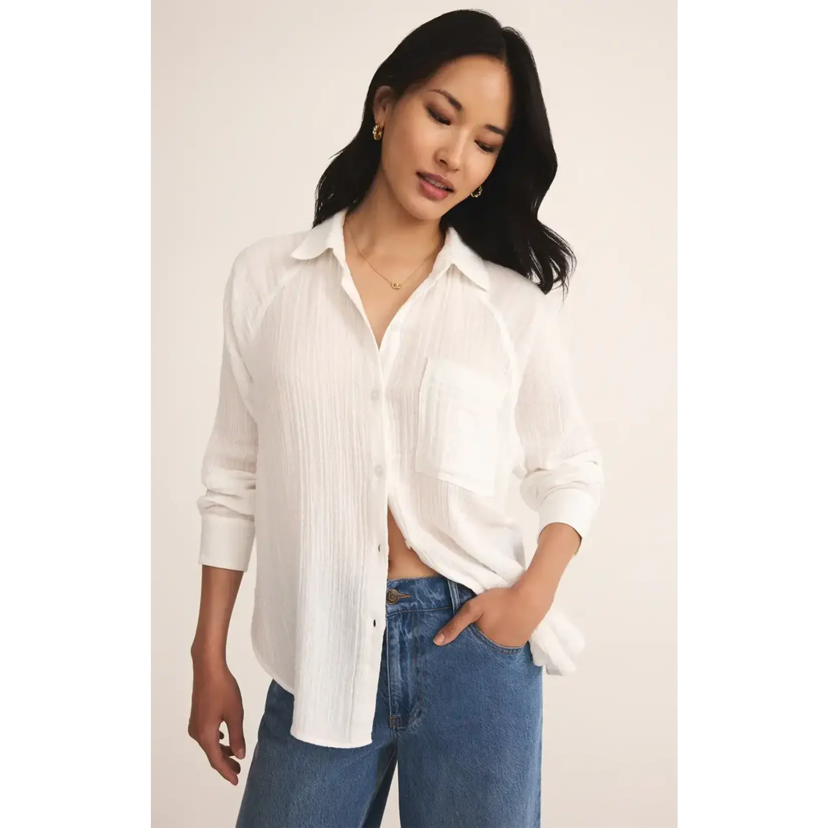 Z Supply ZS White Perfect Airy Top