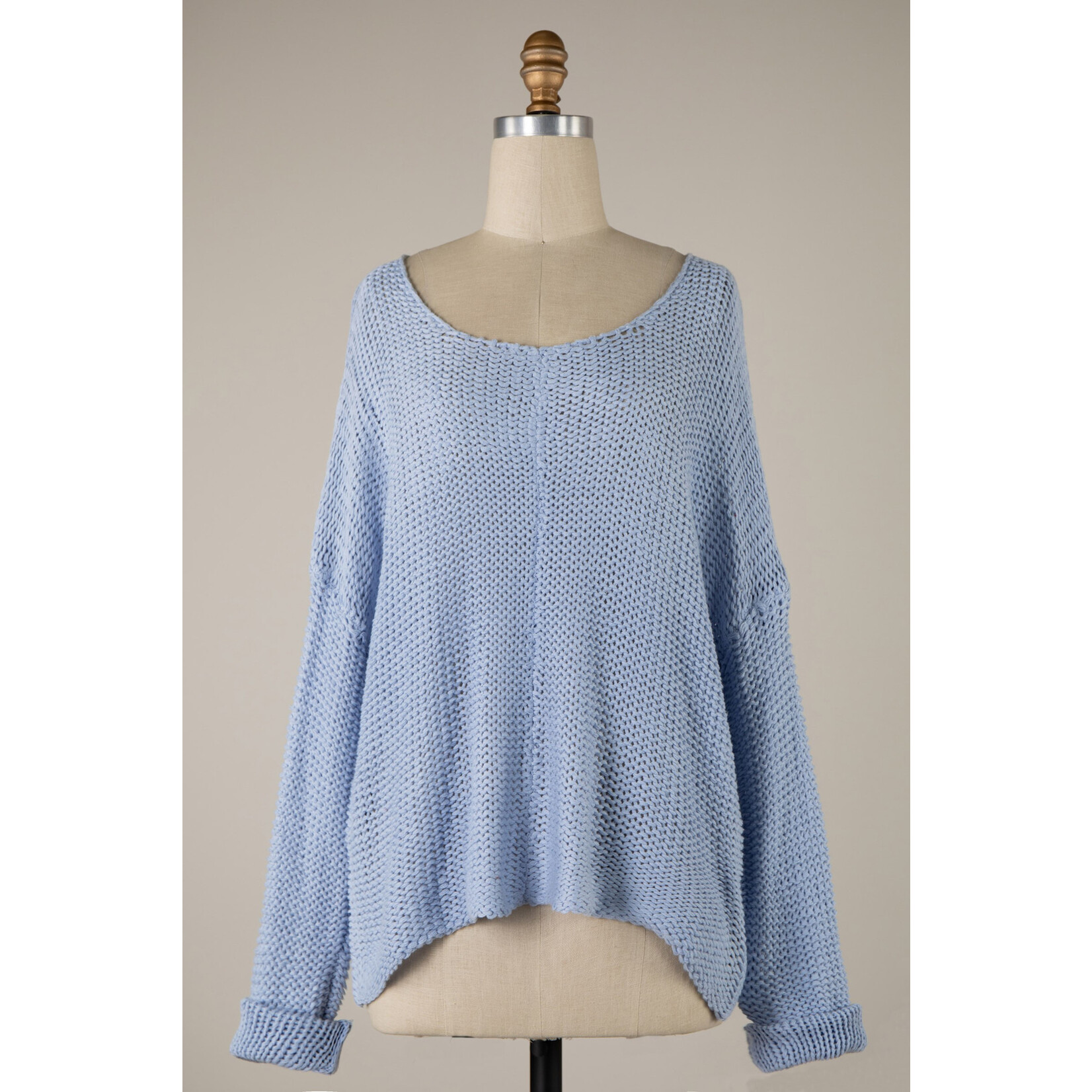 Miracle M V-Neck Cable Sweater