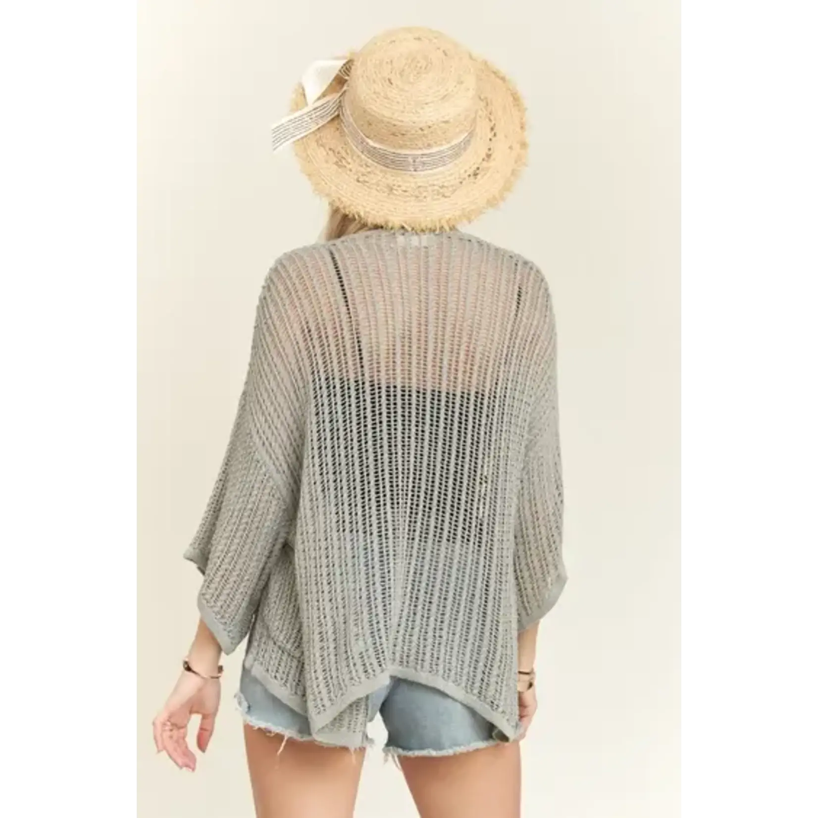 Madelyn M Fishnet Short Slv Cardi