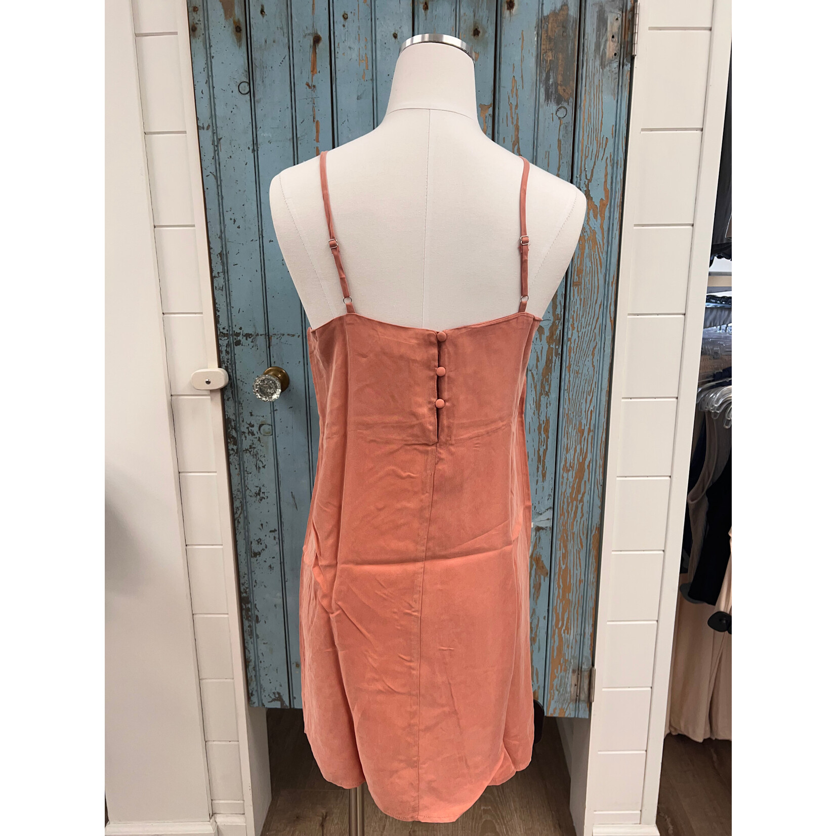 Sadie Sage SS Back Button Detail Mini Dress