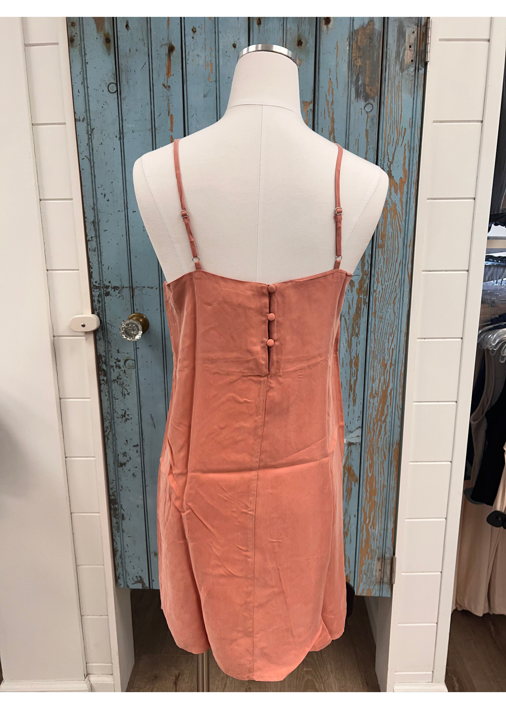 Sadie Sage SS Back Button Detail Mini Dress