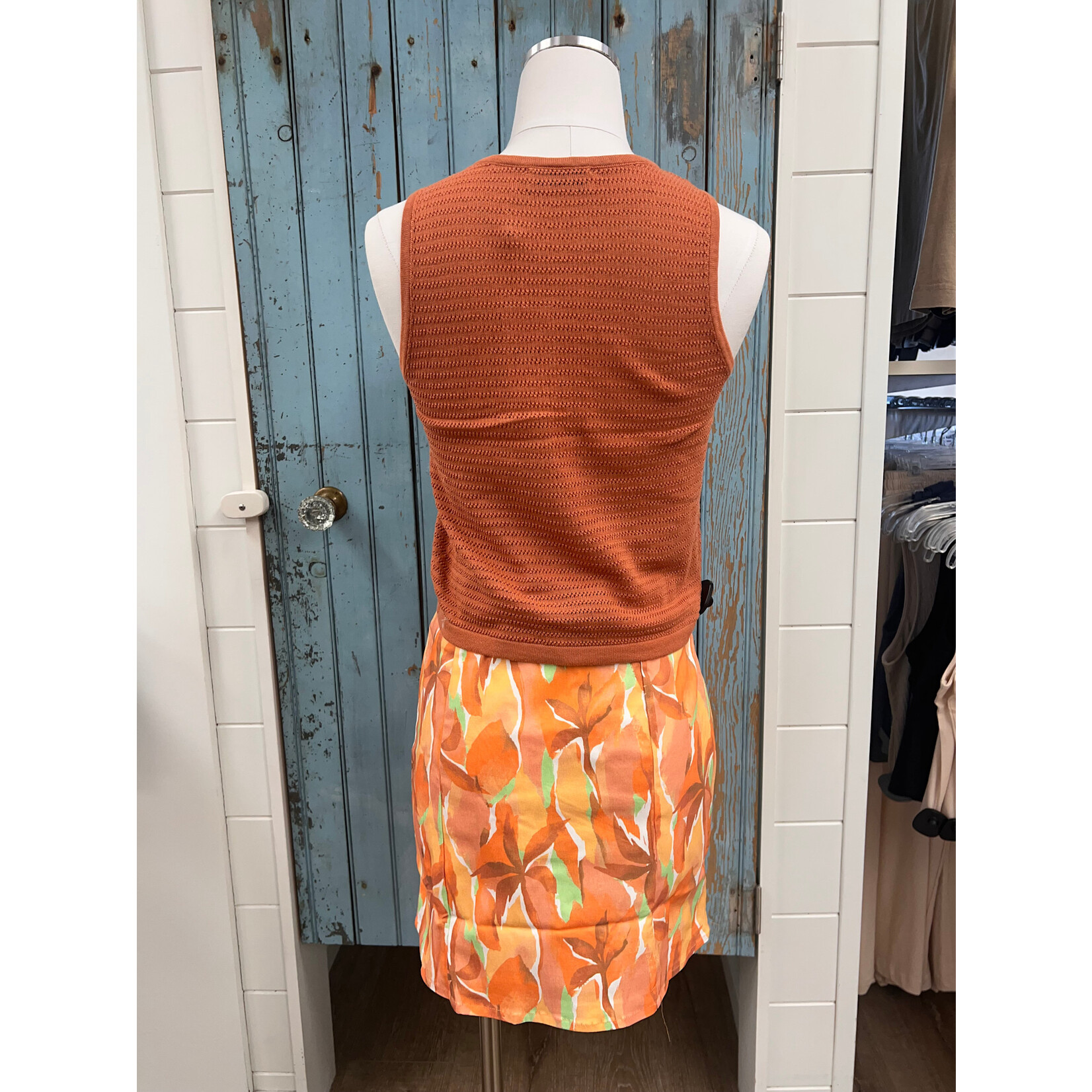 Sadie Sage SS Sunset Front Slit Mini Skirt