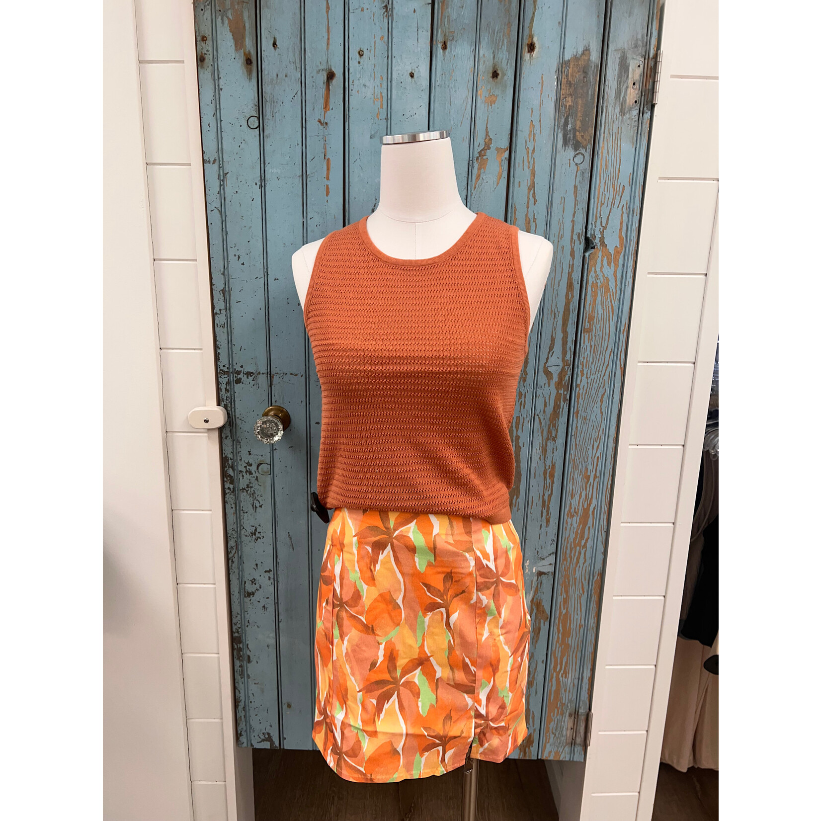 Sadie Sage SS Sunset Front Slit Mini Skirt