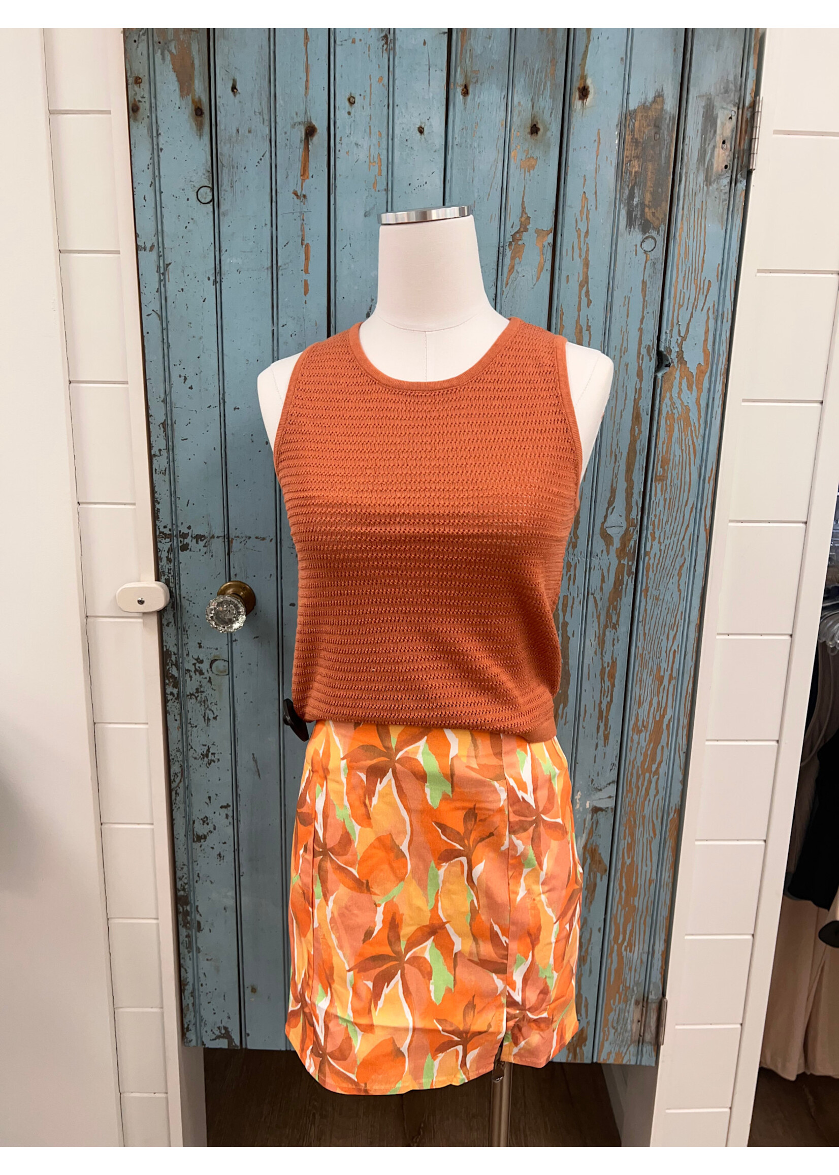 Sadie Sage SS Sunset Front Slit Mini Skirt