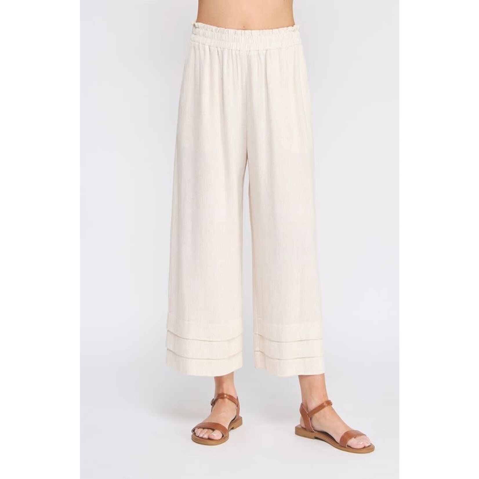 Allie Rose AR Ruffle Waist Ankle Pant