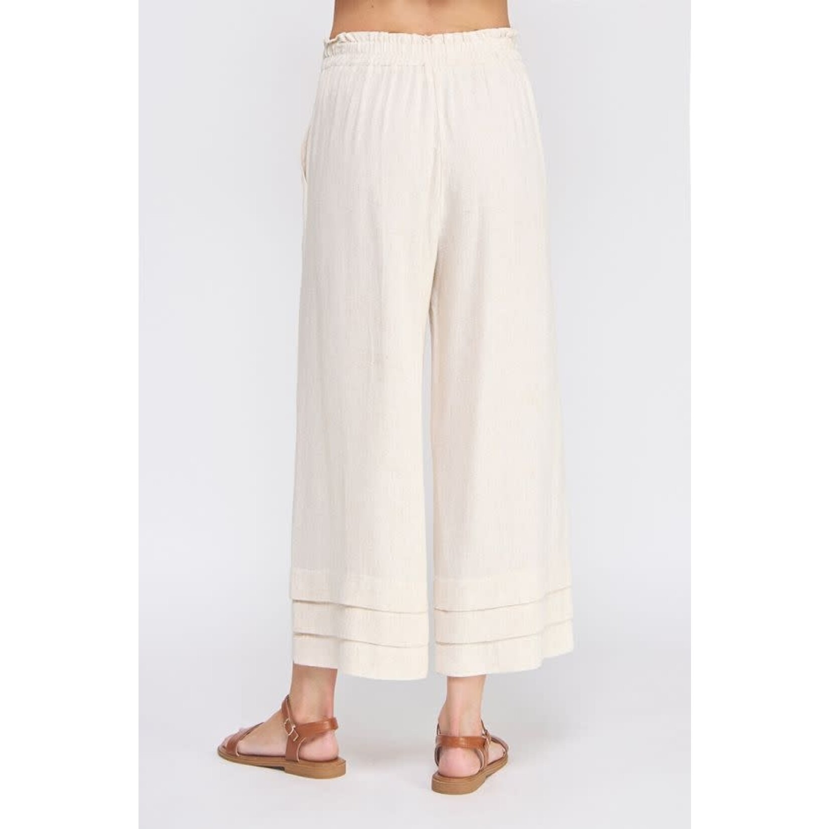 Allie Rose AR Ruffle Waist Ankle Pant