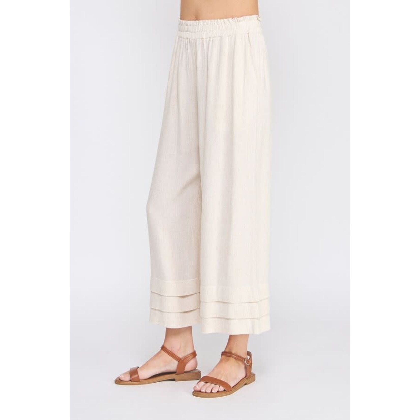 Allie Rose AR Ruffle Waist Ankle Pant