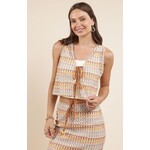 Sadie Sage Gilded Front Tie Sleeveless Top