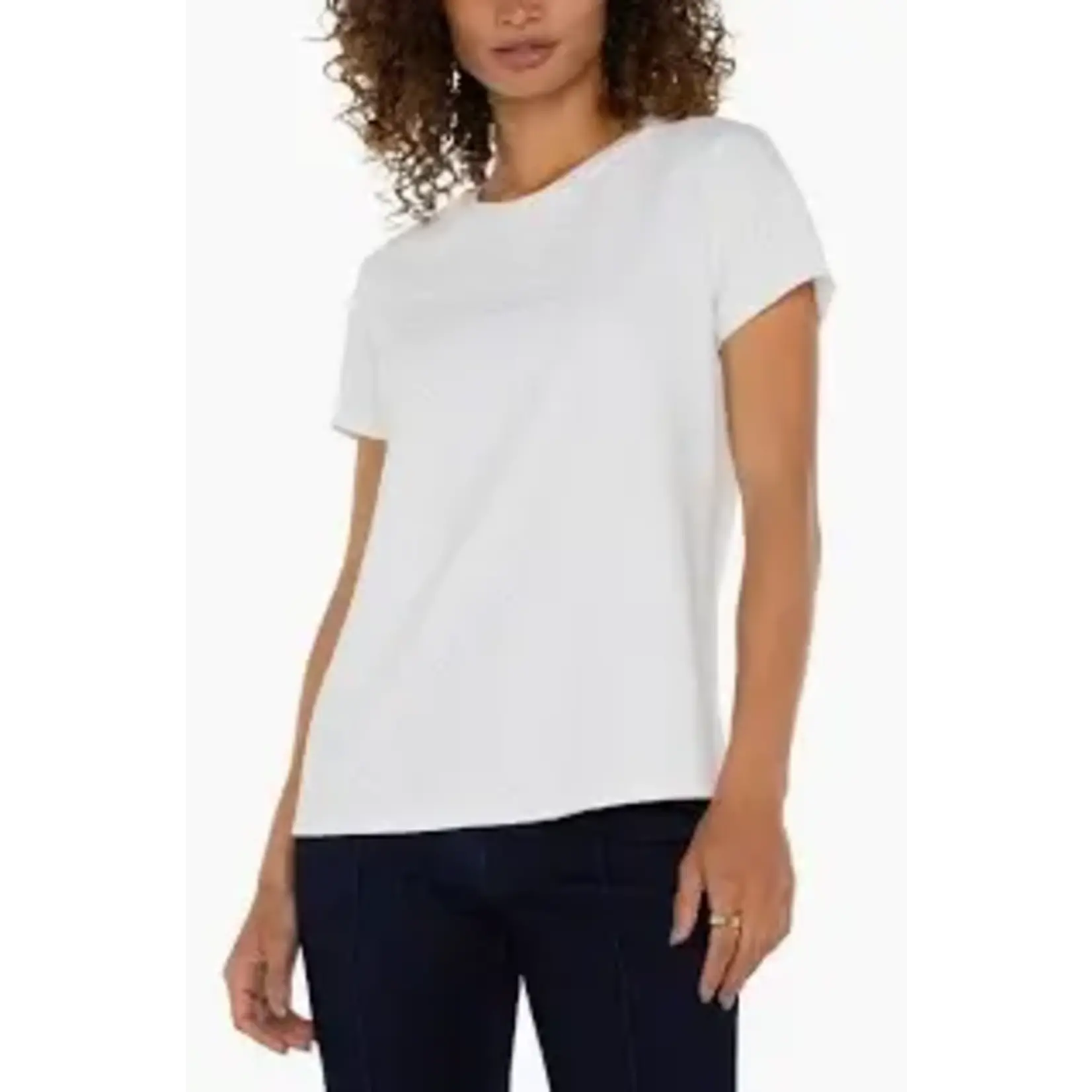 Liverpool LP Short Slv w/ Rib Trim