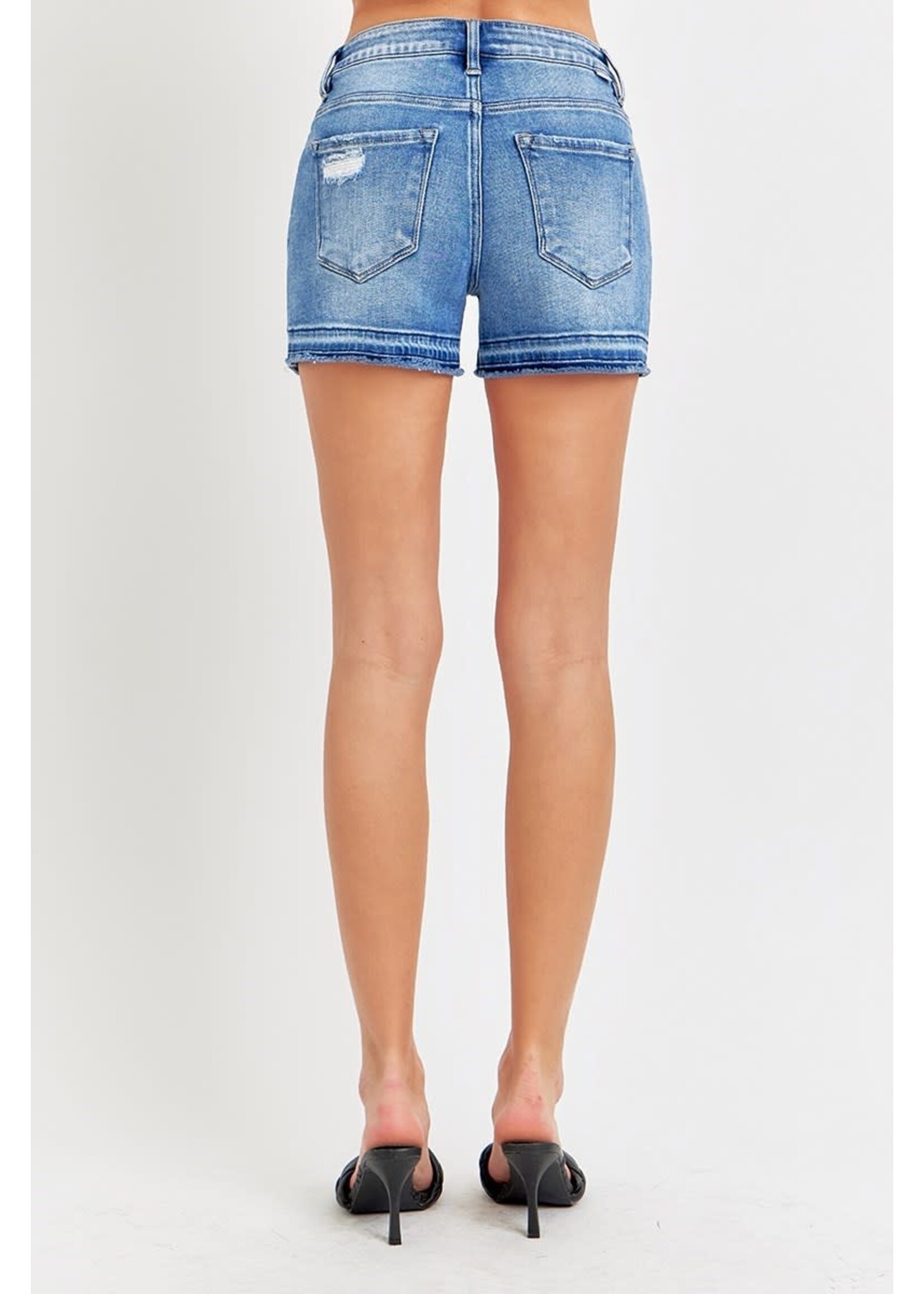 Risen R Low Rise Hem Shorts