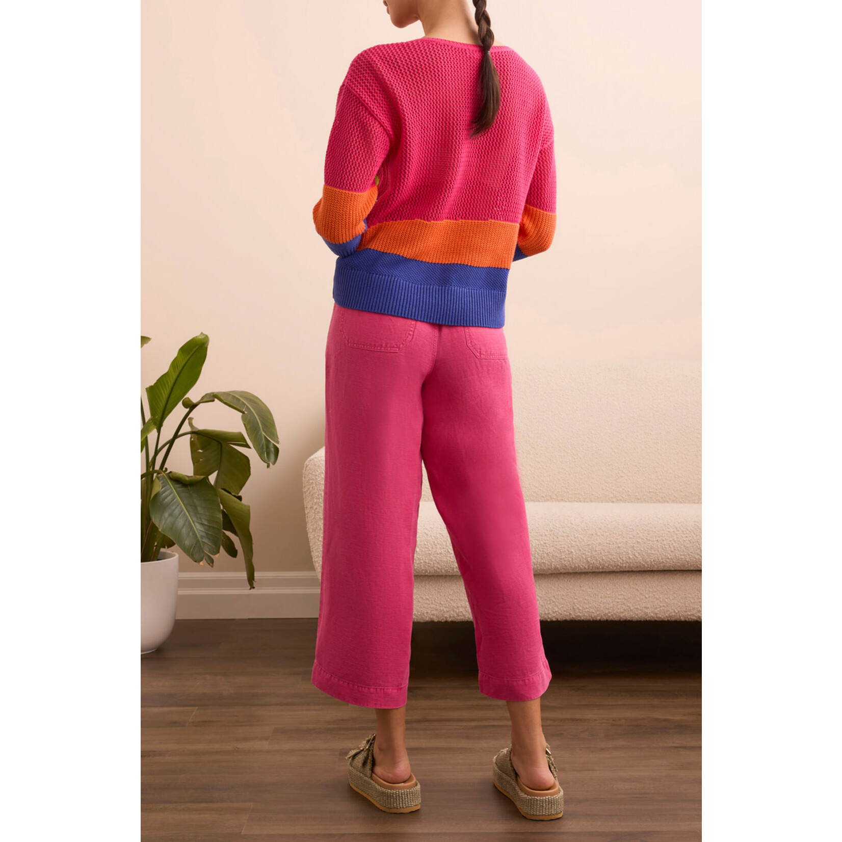 Tribal T Bright Pink Beach Sweater