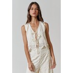 LaLavon Slvless Front Tie Top