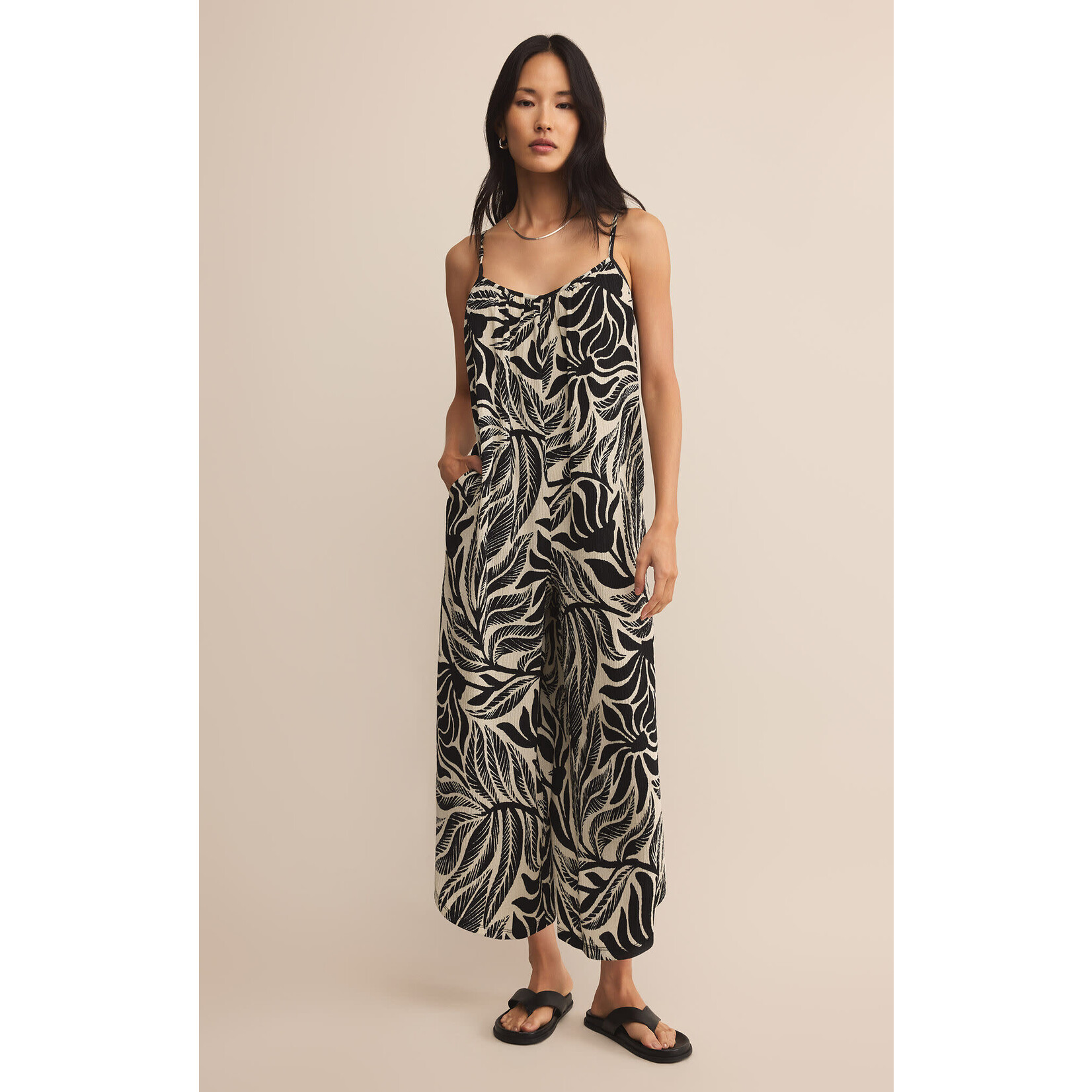 Z Supply ZS Flared Isla Leaf Jumpsuit