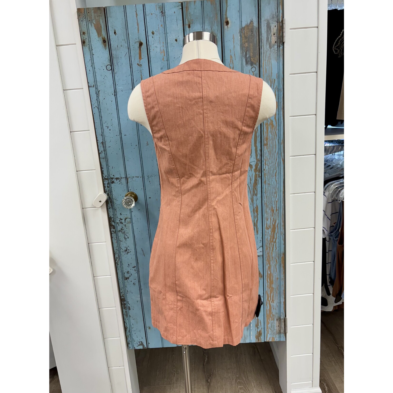 Fate F Asymmetric Button Dress