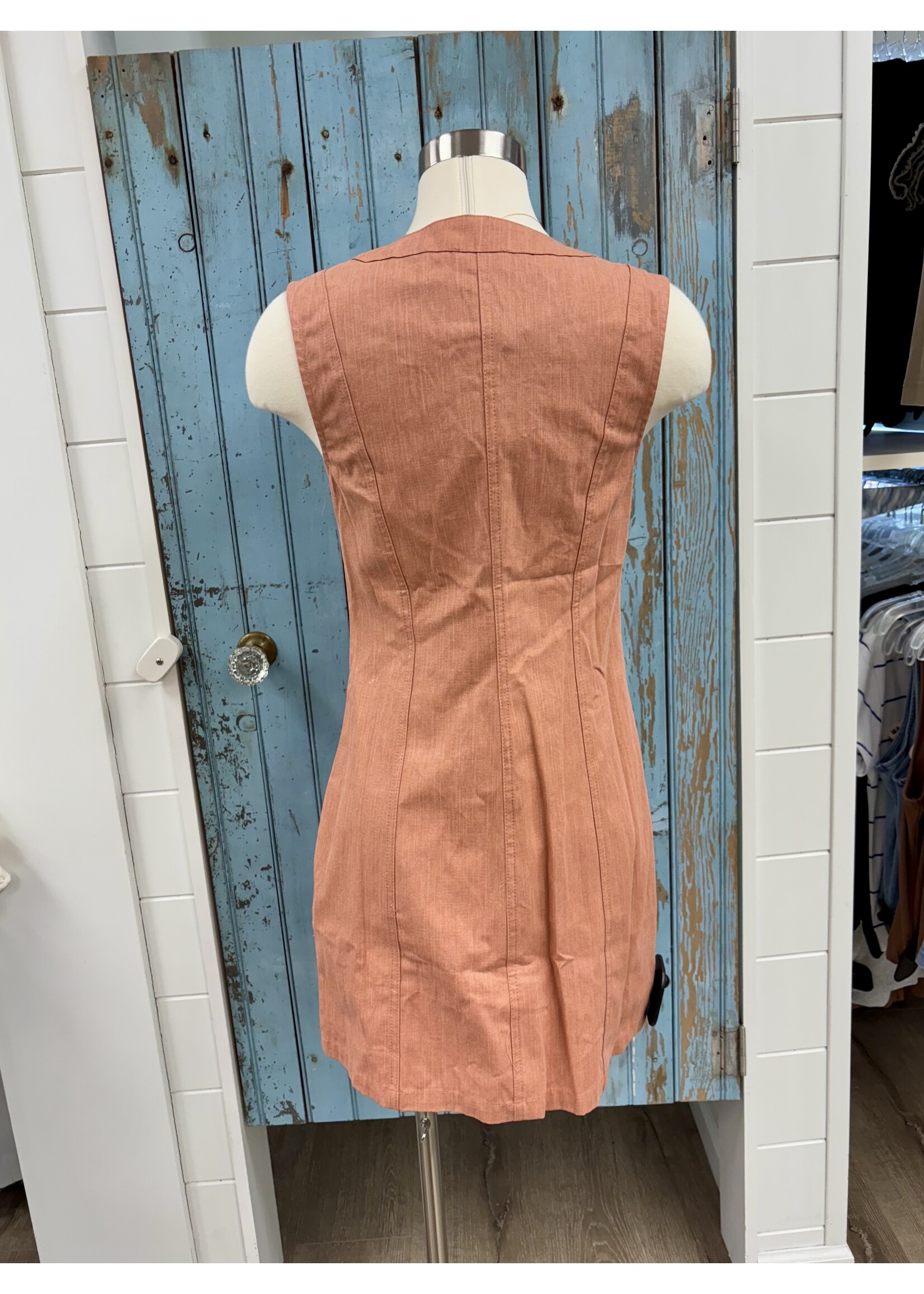 Fate F Asymmetric Button Dress