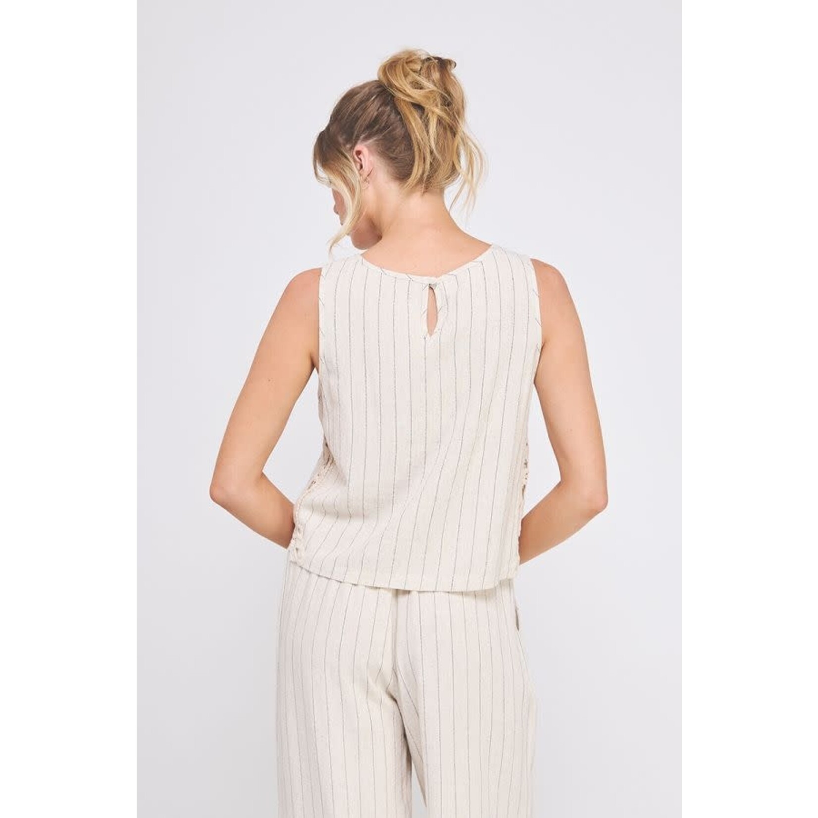 Allie Rose AR Striped Linen Tank