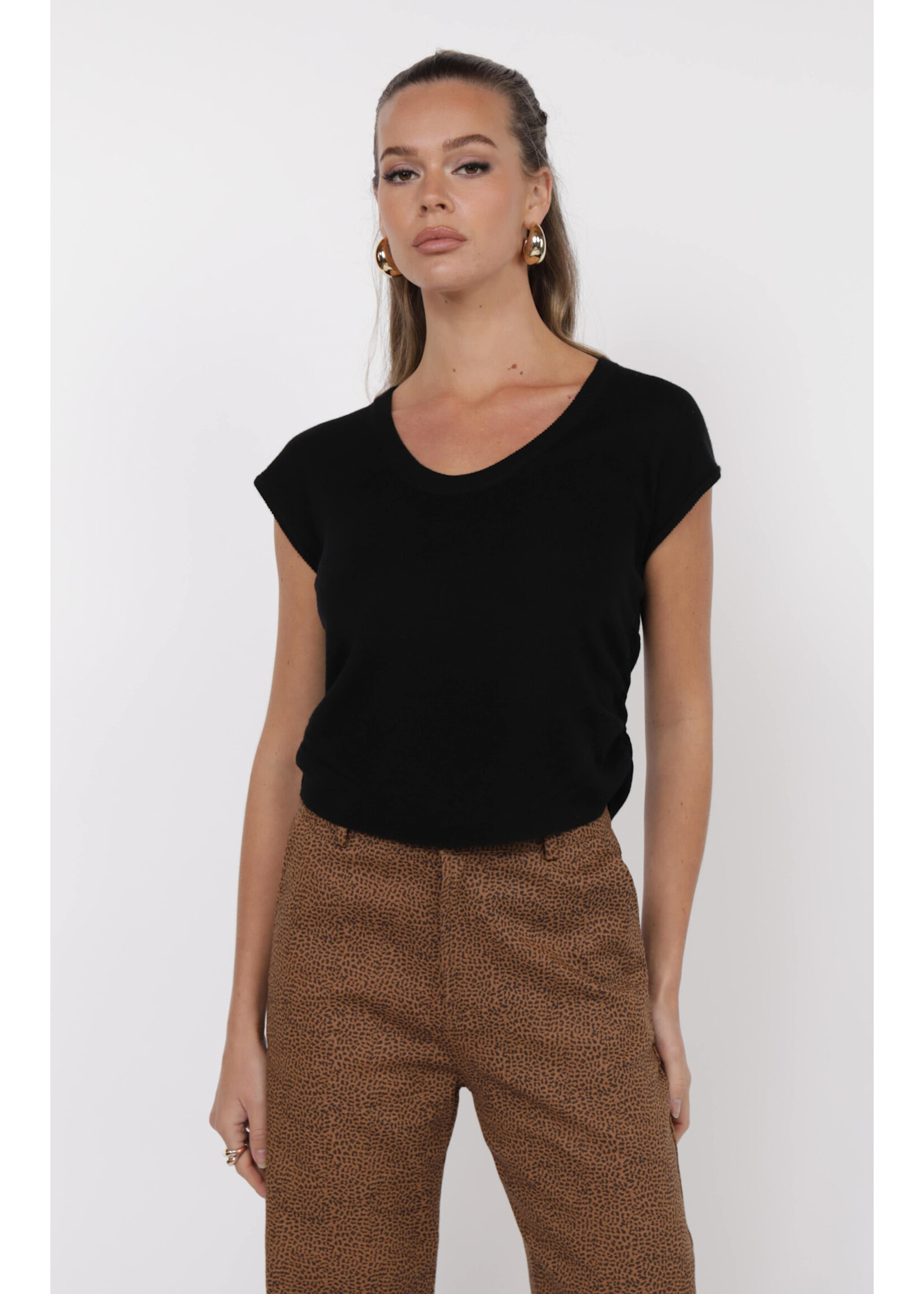 Sage The Label STL Jordan Side Ruched Sweater Tank