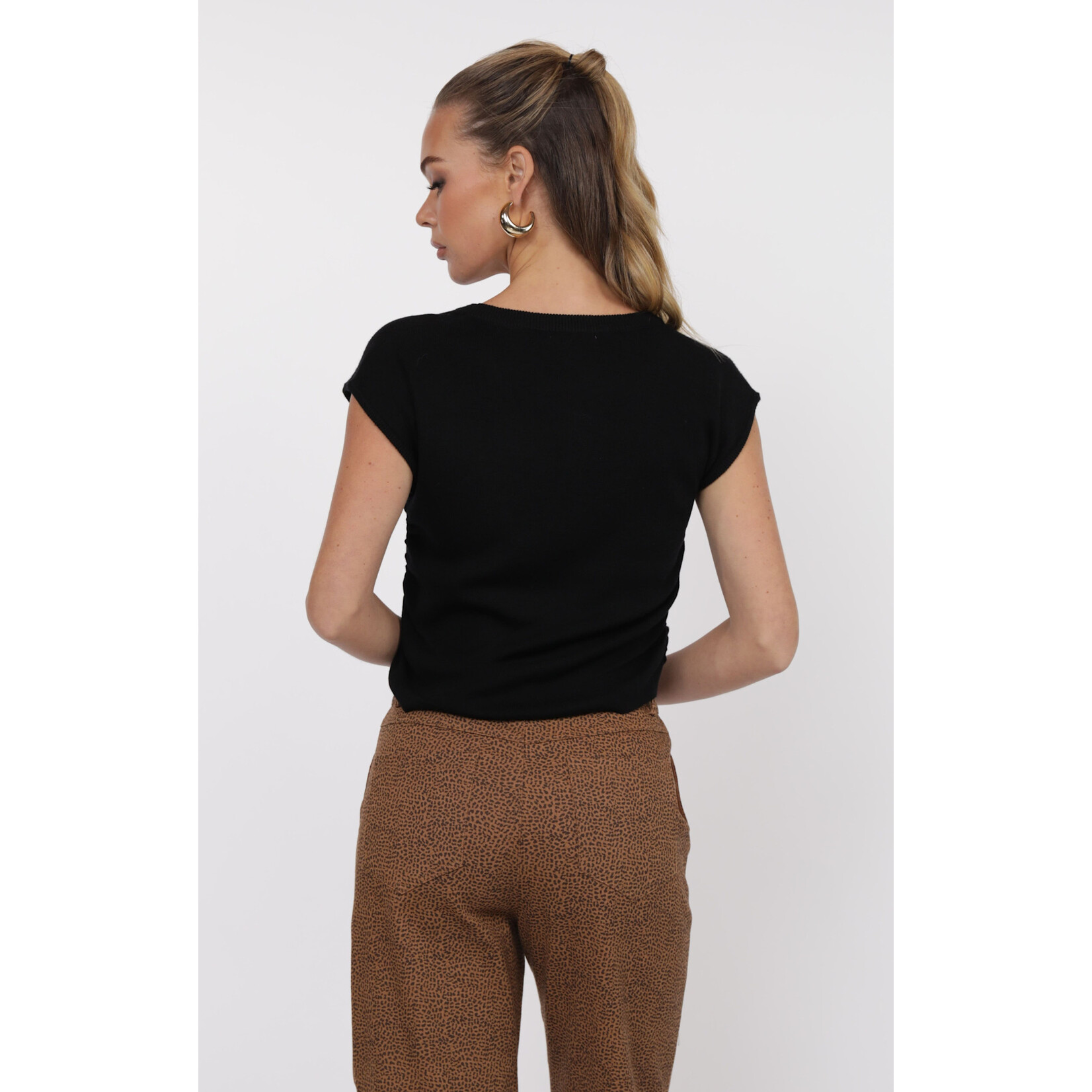 Sage The Label STL Jordan Side Ruched Sweater Tank