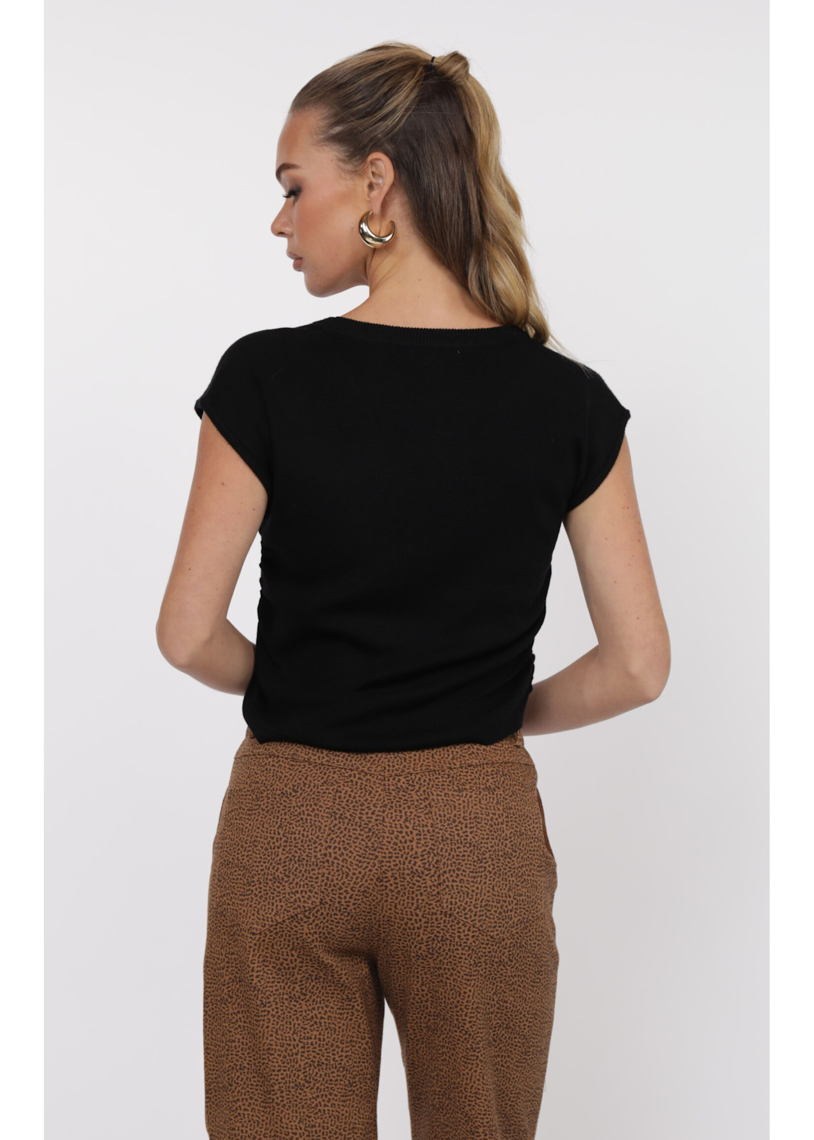 Sage The Label STL Jordan Side Ruched Sweater Tank