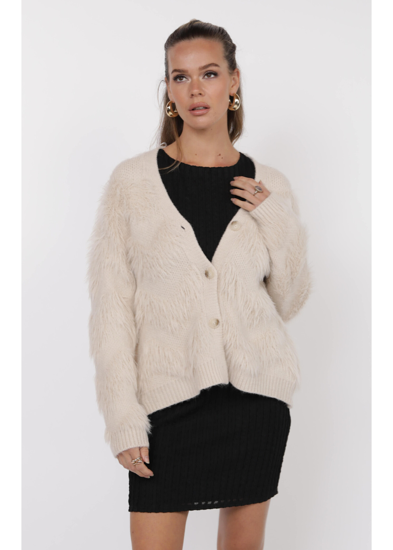 Sage The Label STL Delia Feather Stripe Cardi