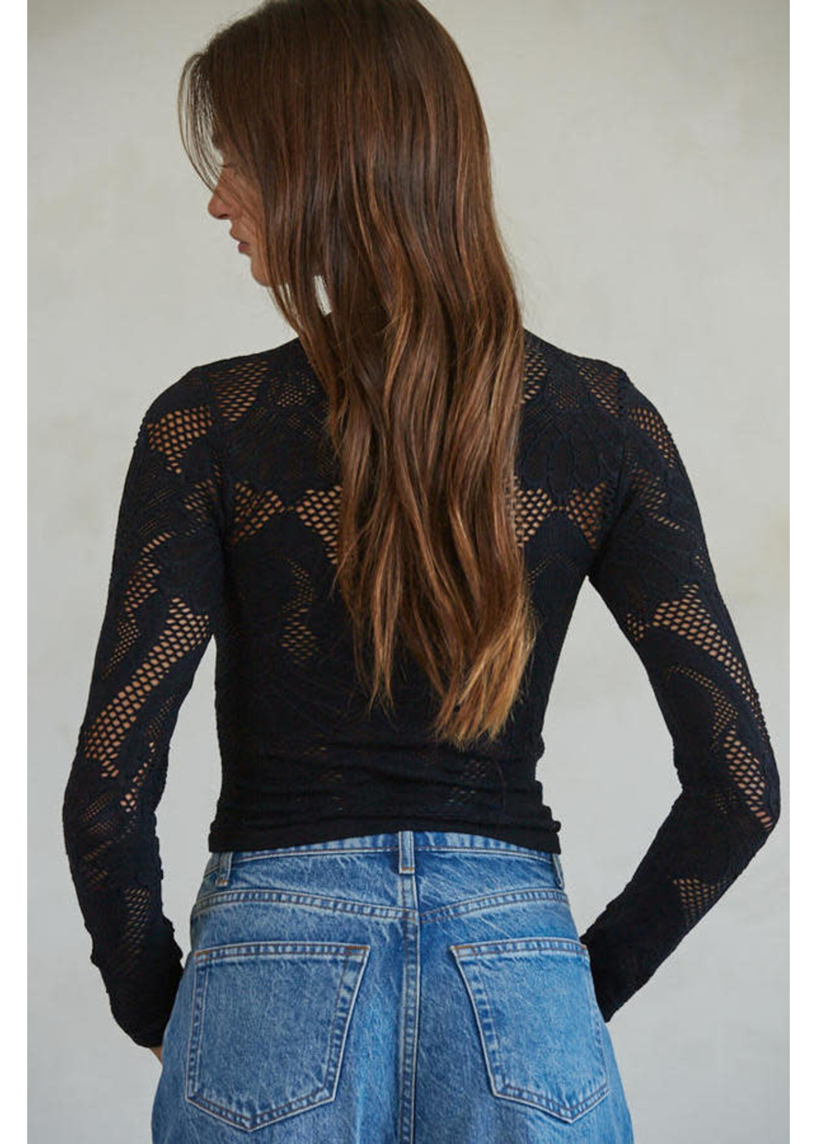 By together BT Jacquard Fishnet Top