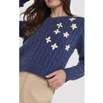 Sadie Sage Lulu Embroidered Daisy Sweater