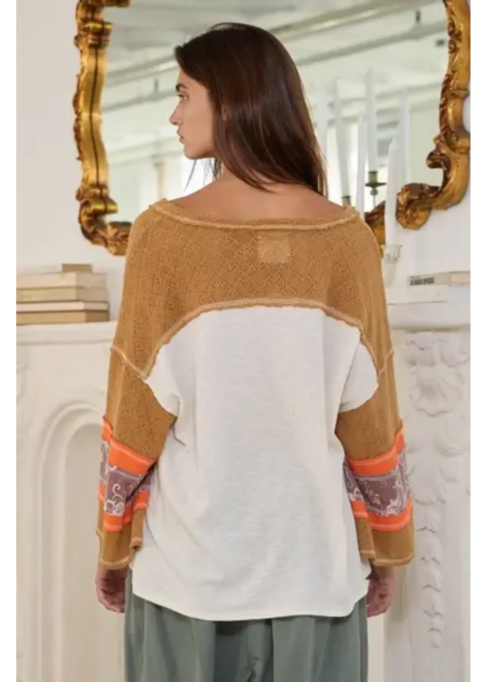 BUCKETLIST BL Bell Sleeve V-Neck Top