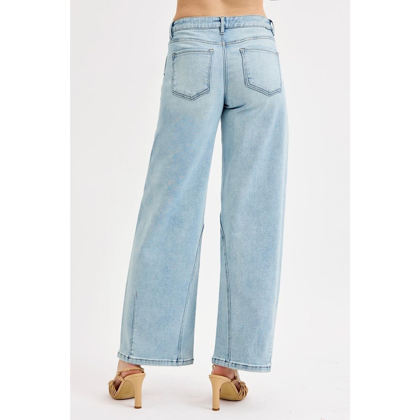 Risen R Mid Rise Barrel Jeans