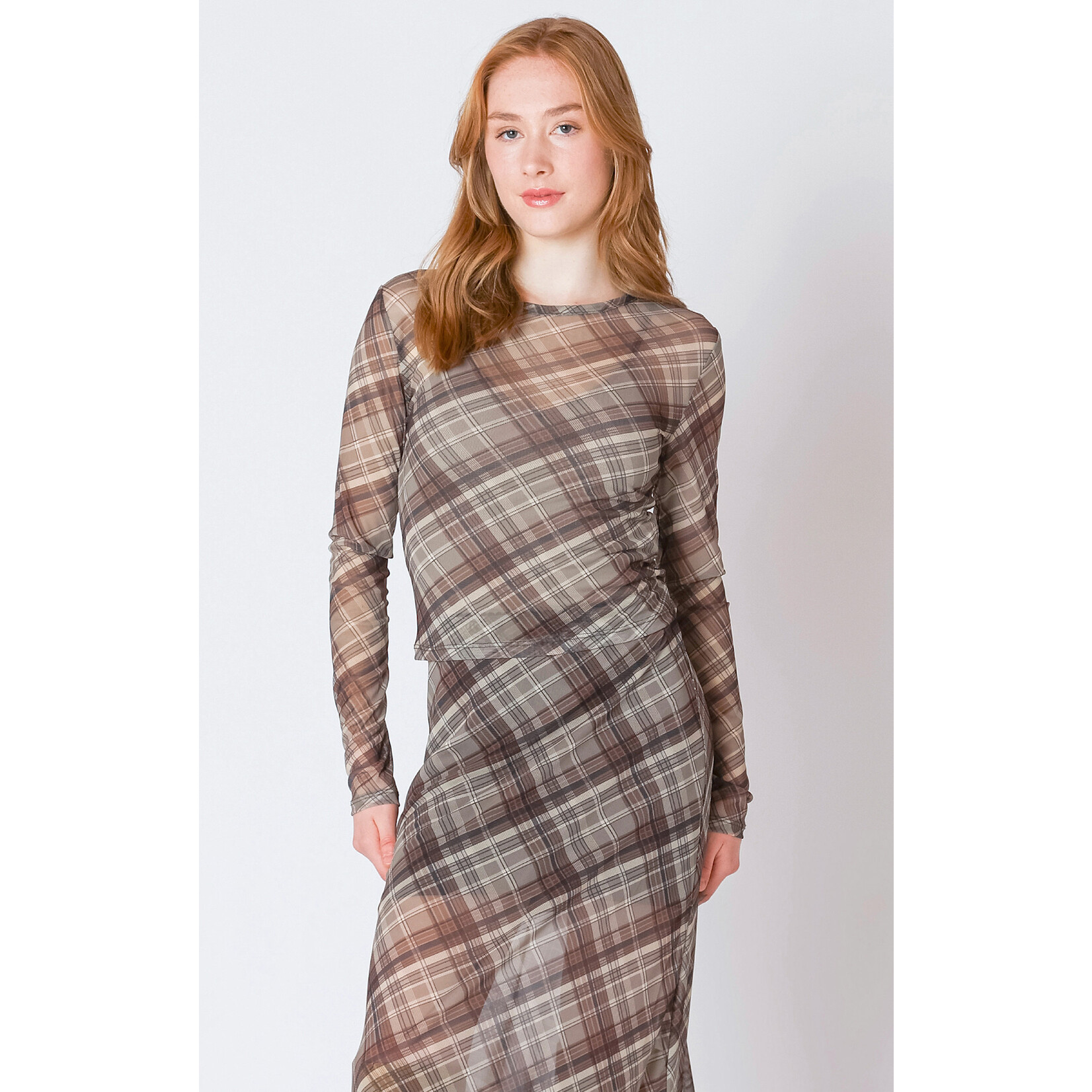 Dex Dex Mesh Crewneck Top