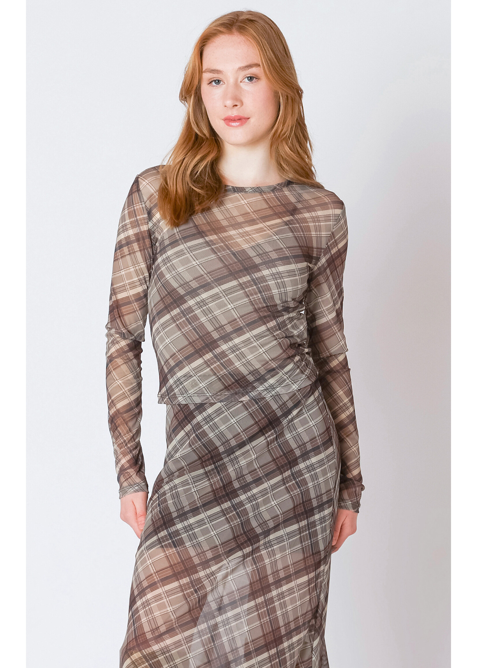 Dex Dex Mesh Crewneck Top