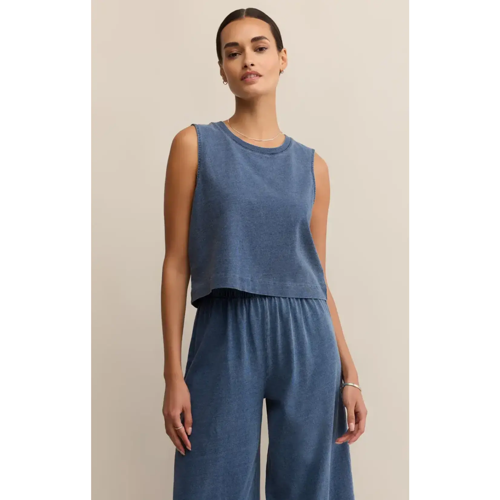 Z Supply ZS Sloane Jersey Denim Muscle Tank