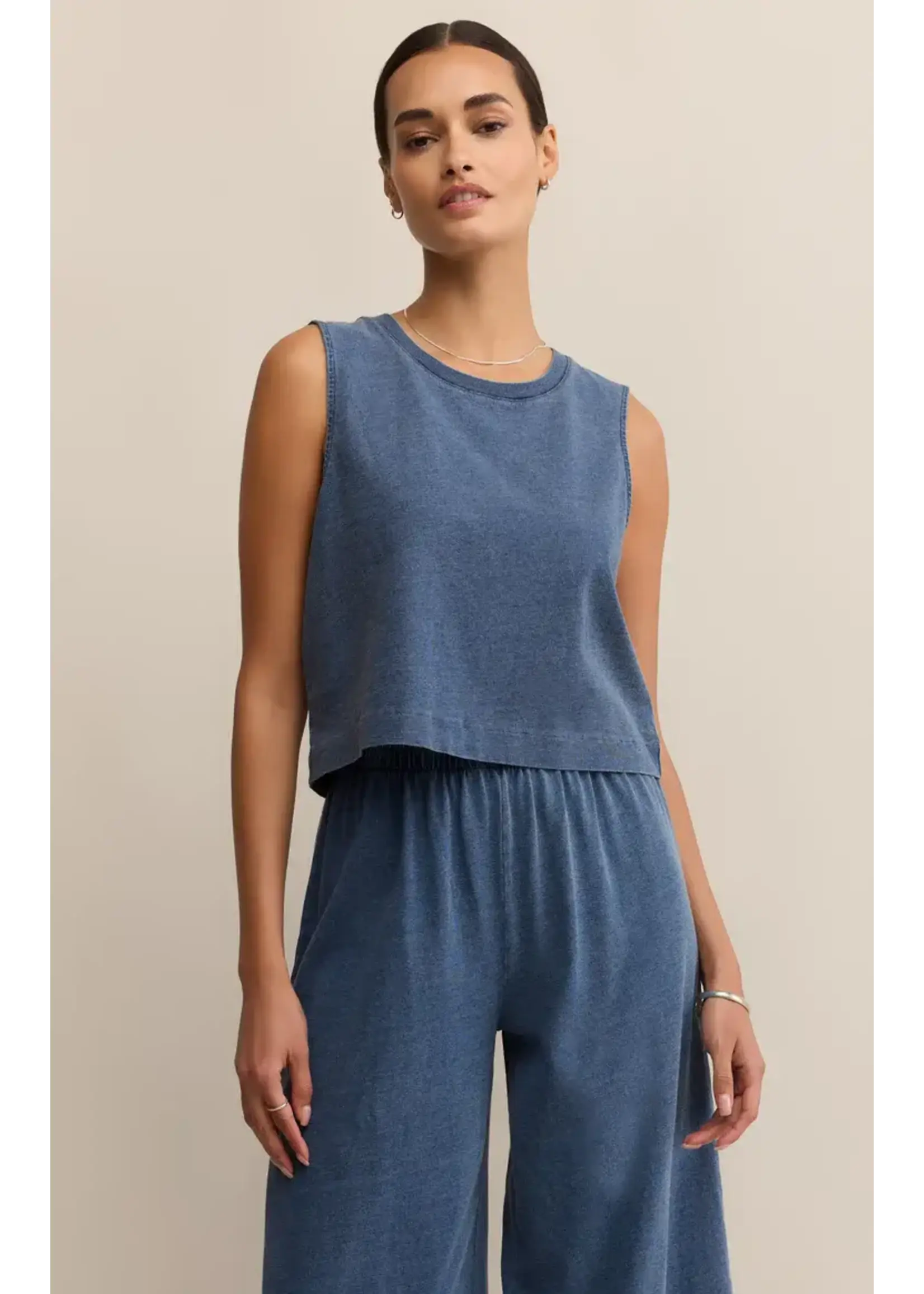 Z Supply ZS Sloane Jersey Denim Muscle Tank