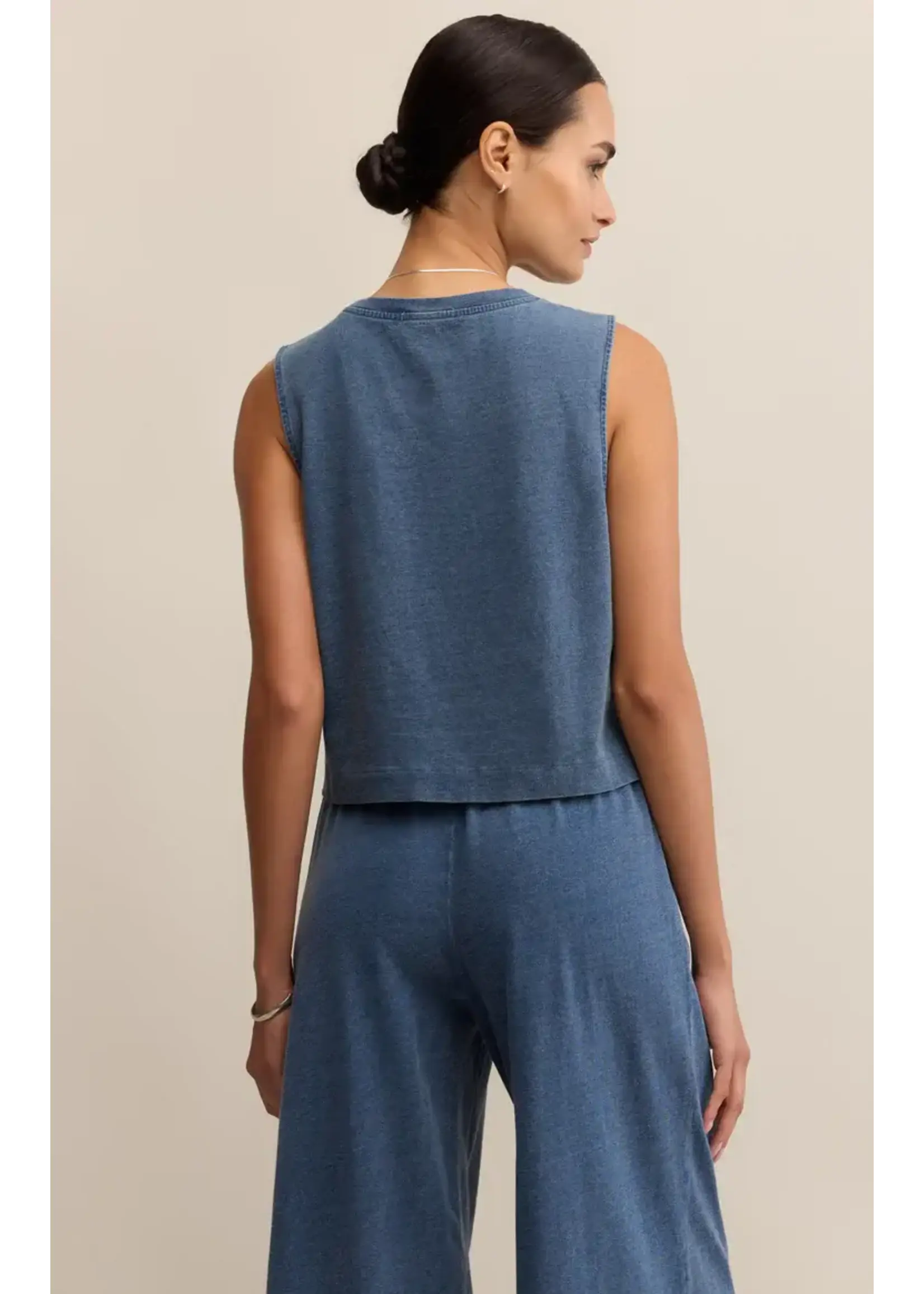 Z Supply ZS Sloane Jersey Denim Muscle Tank