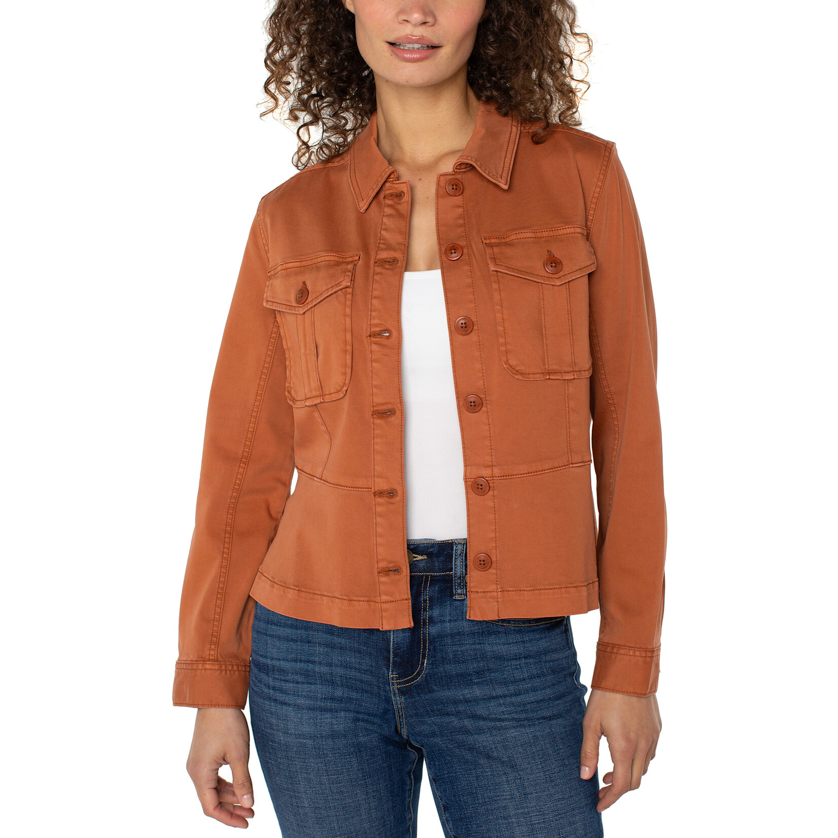 Liverpool LP Peplum Trucker Jacket